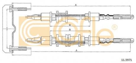 Трос ручника COFLE 115971 (фото 1)