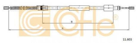 Трос ручника COFLE 11.603 (фото 1)