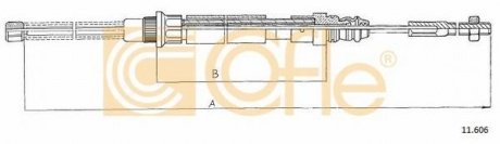 Трос ручника COFLE 11606 (фото 1)