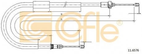 Трос ручного тормоза COFLE 116576