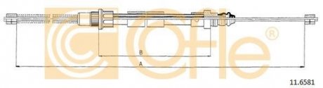 Трос ручника COFLE 116581 (фото 1)