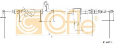 Трос ручника COFLE 120102