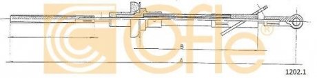 Трос сцепления COFLE 1202.1
