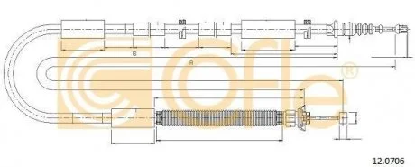 Трос ручника COFLE 120706