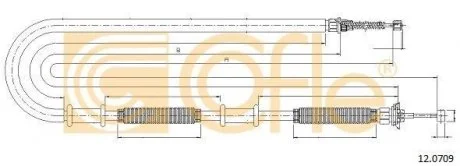 Трос ручного гальма COFLE 120709