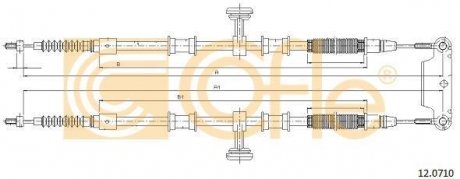 Трос стояночного гальма COFLE 120710 (фото 1)