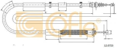 Трос ручника COFLE 120723 (фото 1)