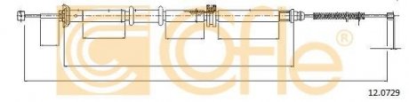 Трос ручного тормоза COFLE 120729 (фото 1)