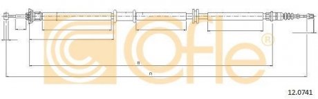 Трос ручного тормоза COFLE 120741