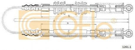 Трос ручника COFLE 12611 (фото 1)