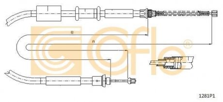 Трос ручника COFLE 1281P1