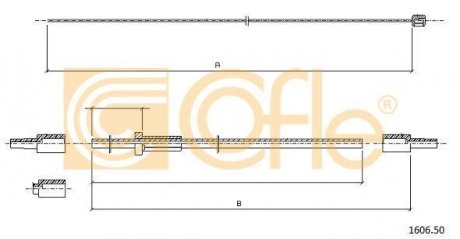 Трос капота COFLE 1606.50