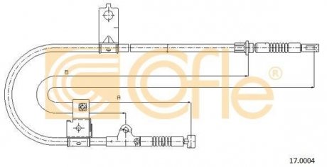 Трос ручного тормоза COFLE 170004