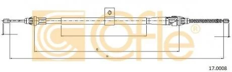Трос ручника COFLE 170008