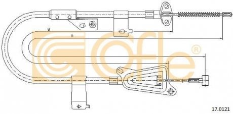Трос ручного тормоза COFLE 170121 (фото 1)