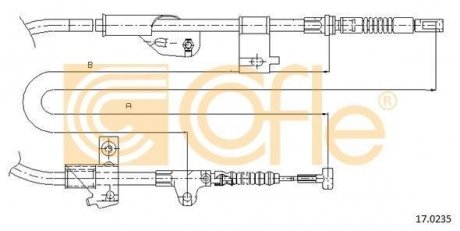 Трос ручника COFLE 170235
