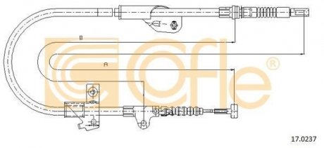 Трос ручного тормоза COFLE 170237