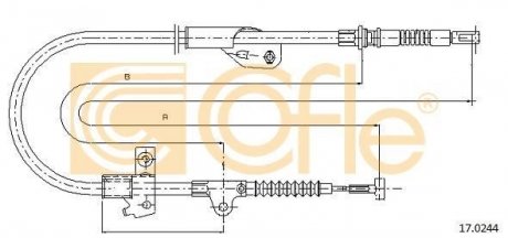 Трос ручного тормоза COFLE 170244
