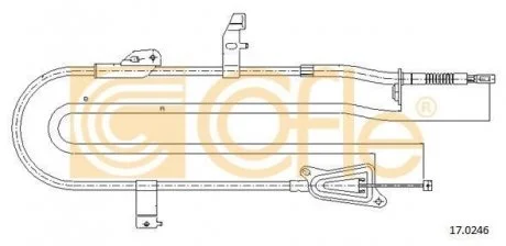 Трос ручного гальма COFLE 170246
