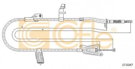 Трос ручного гальма COFLE 170247