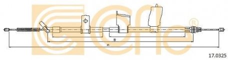 Трос ручного гальма COFLE 170325
