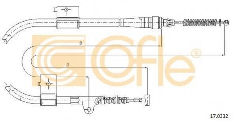 Трос ручника COFLE 17.0332