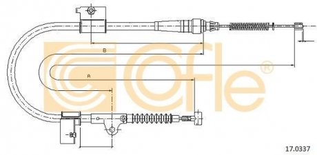 Трос ручного тормоза COFLE 170337