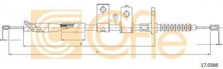 Трос ручного тормоза COFLE 170366