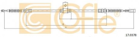 Трос ручного гальма COFLE 170378