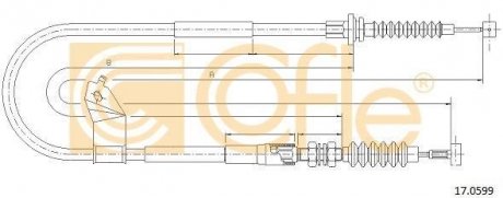 Трос ручного гальма COFLE 170599