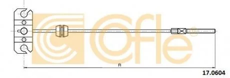 Трос ручного гальма Mazda 6 (GH) (286mm) передній COFLE 170604