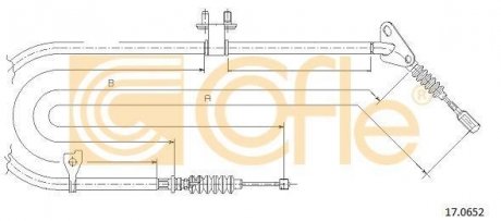 Трос ручного тормоза COFLE 170652