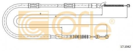 Трос ручного гальма COFLE 171042