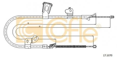 Трос ручного тормоза COFLE 171070