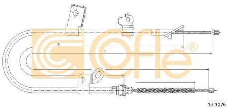 Трос ручного гальма COFLE 171076