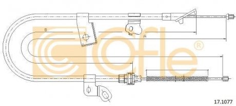 Трос ручника COFLE 171077