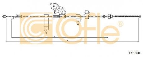 Трос ручного тормоза COFLE 171080