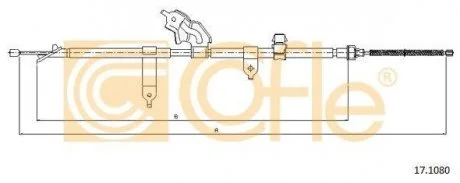 Трос ручного тормоза COFLE 171080