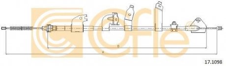 Трос стояночных тормозов задний COFLE 171098