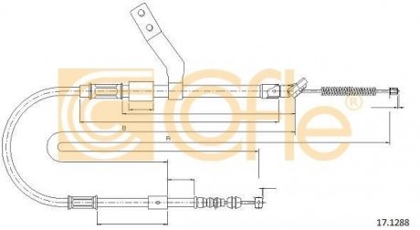 Трос ручного тормоза COFLE 171288
