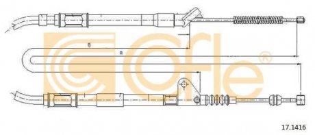 Трос ручного гальма COFLE 171416