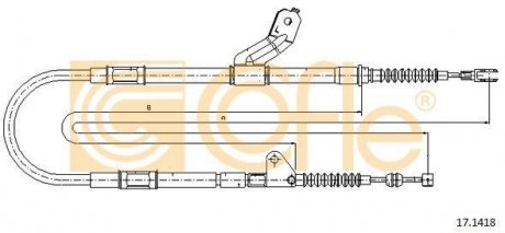 Трос ручного тормоза COFLE 171418