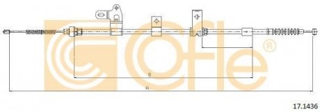 Трос ручного тормоза COFLE 171436