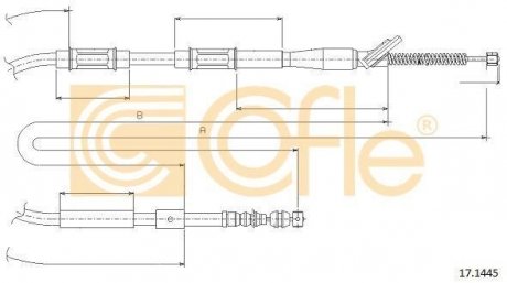 Трос ручного гальма COFLE 171445