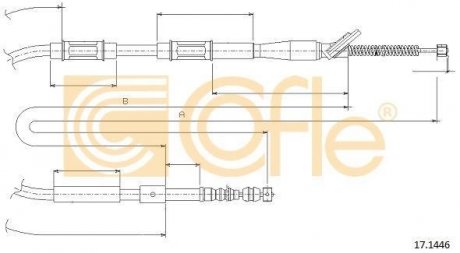 Трос ручного гальма COFLE 171446