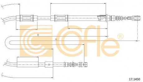 Трос ручного гальма COFLE 171450