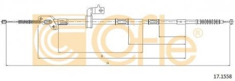 Трос ручного тормоза COFLE 171558 (фото 1)