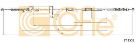 Трос ручного гальма COFLE 171559