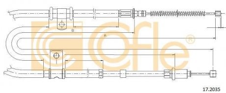 Трос ручного тормоза COFLE 172035