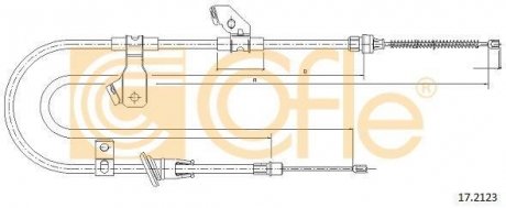 Трос ручного гальма COFLE 172123